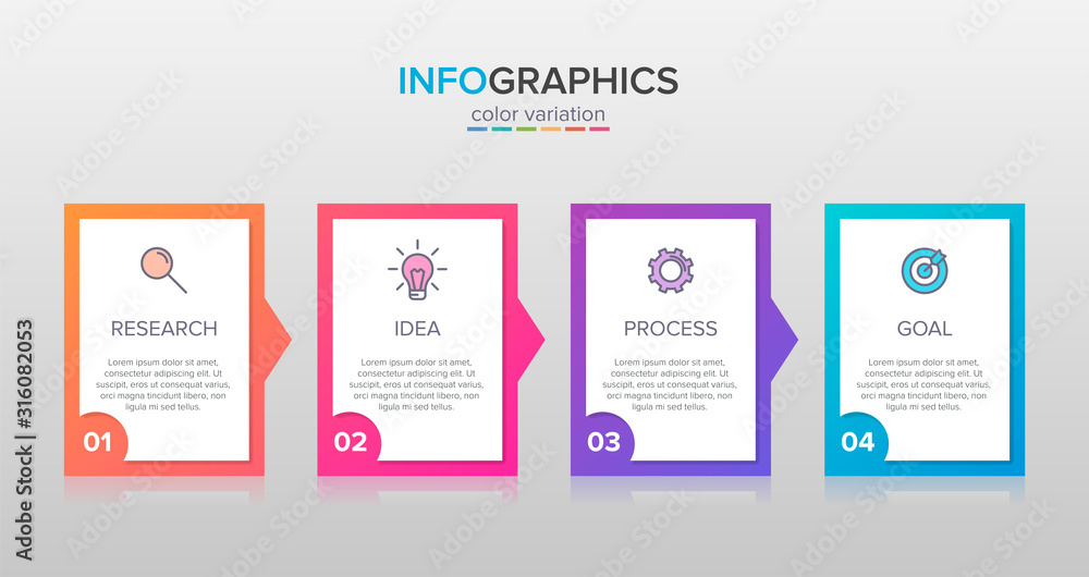 Infographic design with icons and 4 options or steps. Thin line vector. Infographics business concept. Can be used for info graphics, flow charts, presentations, web sites, banners, printed materials. Infographic design with icons and 4 options or steps. Thin line vector. Infographics business concept. Can be used for info graphics, flow charts, presentations, web sites, banners, printed materials.