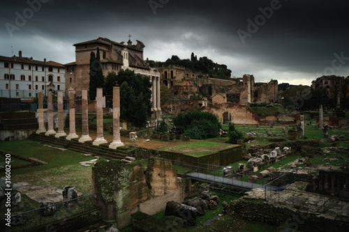 Ancient ruins of Roman Forum in Rome  Italy