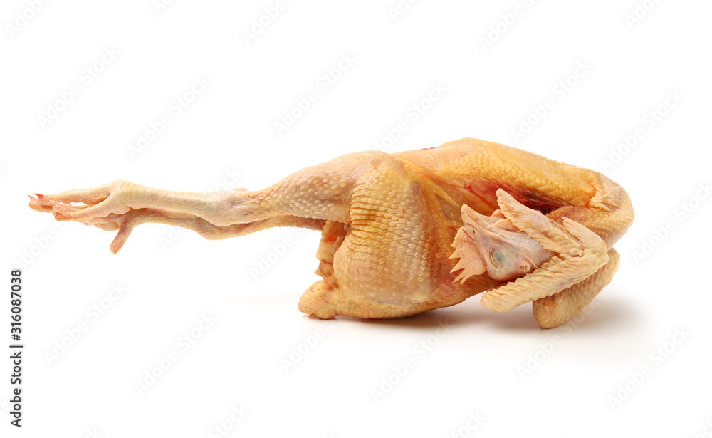Fototapeta premium Raw fresh chicken isolated on white background 