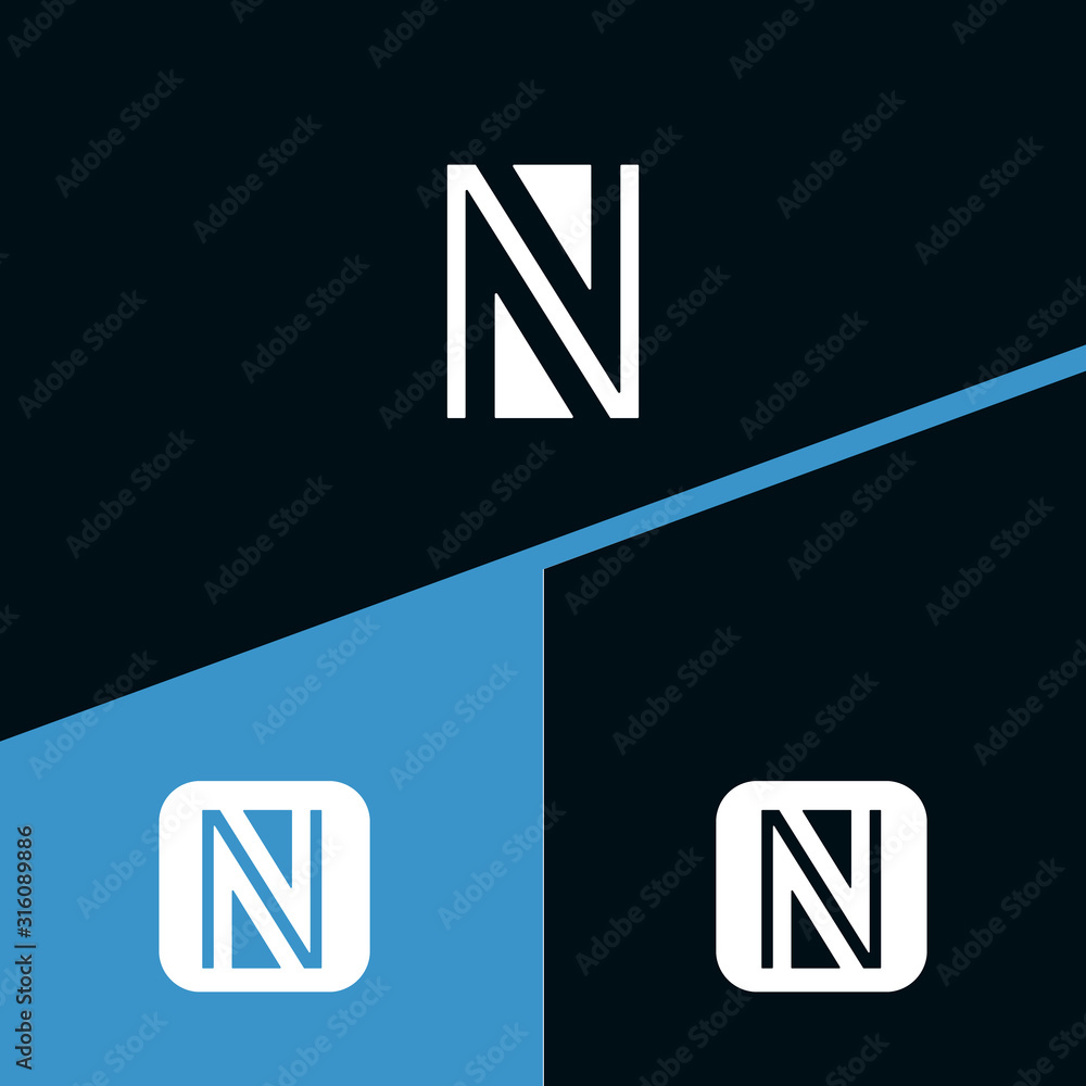 Fototapeta premium Letter N logo icon design template elements