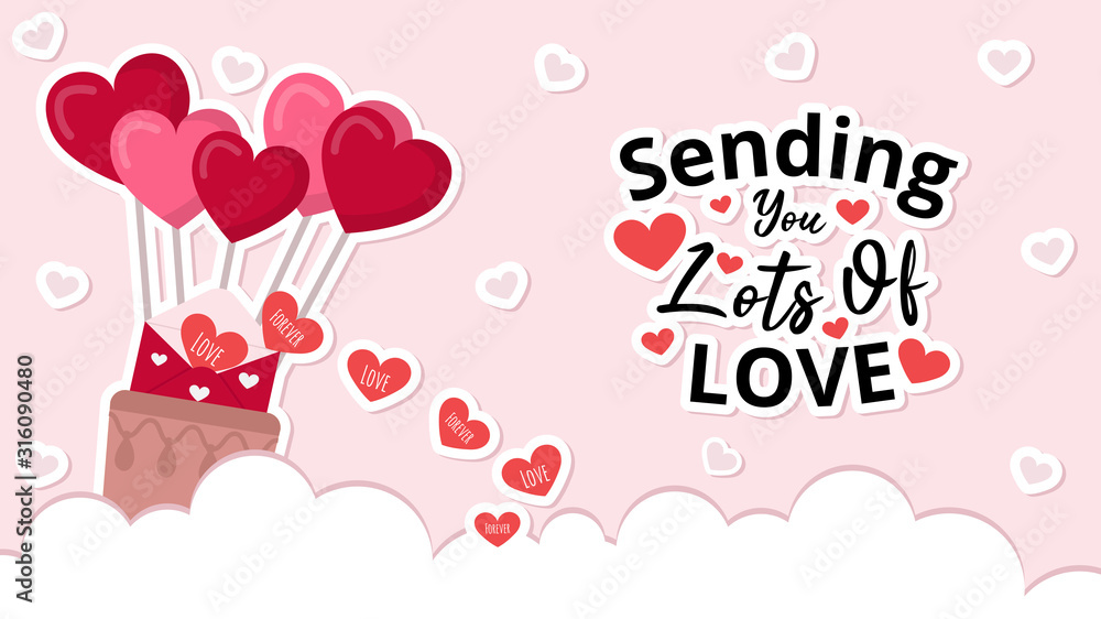 Love greeting card design - Vector Illustration