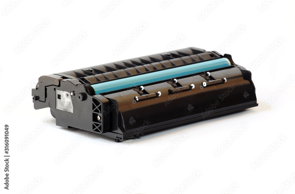Toner cartridge black isolated on white background. Toner cartridge black isolated on white background.