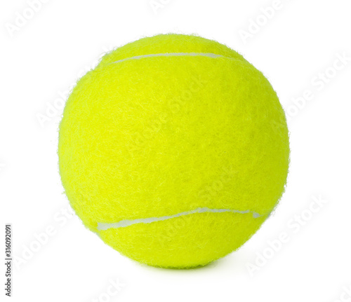 Yellow tennis ball isolated on white background © fotofabrika