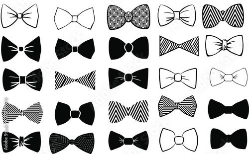 bow vector set collection graphic clipart design