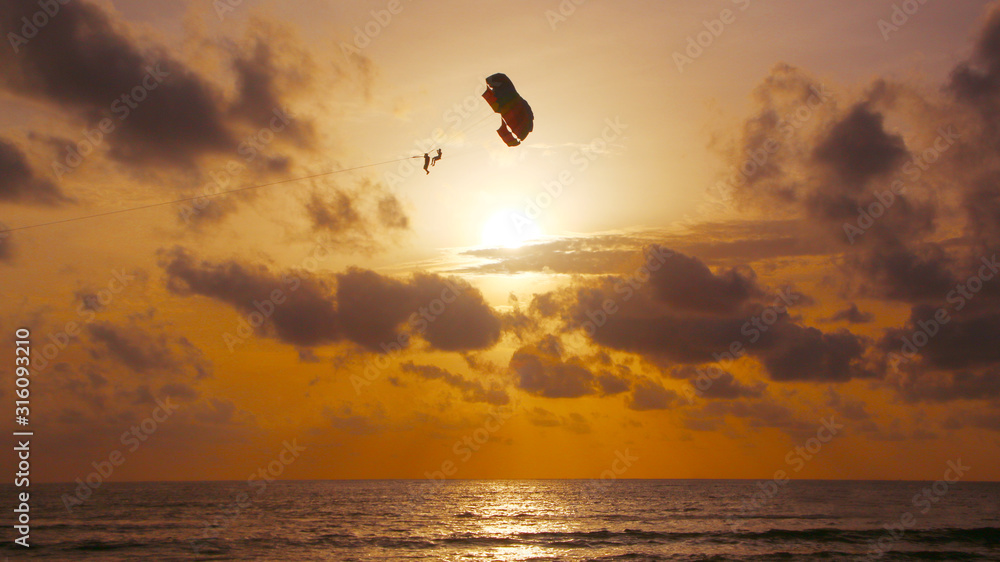 Sunset on a tropical beach, sunset sky, sunset sea, seascape, Thailand Sunset on a tropical beach, sunset sky, sunset sea, seascape, Thailand