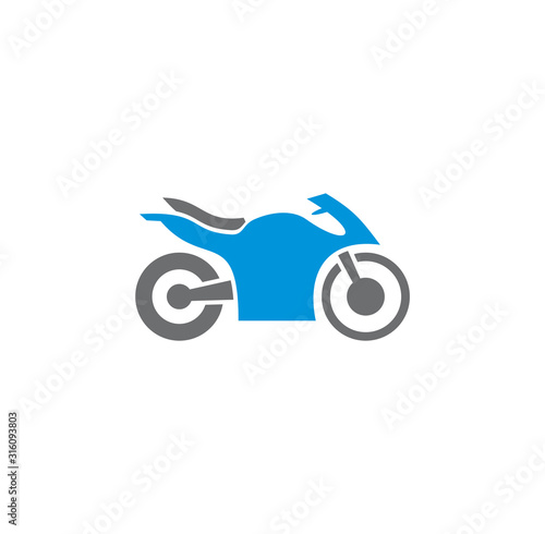 Motorcycle icon on background for graphic and web design. Creative illustration concept symbol for web or mobile app