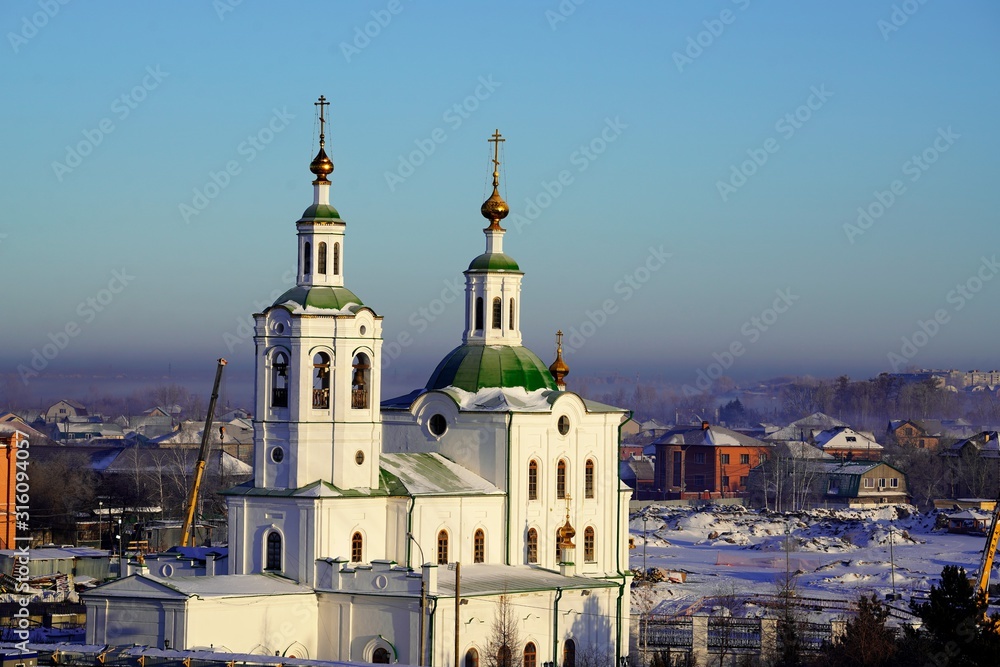 Russian orthodox church in Tyumen city