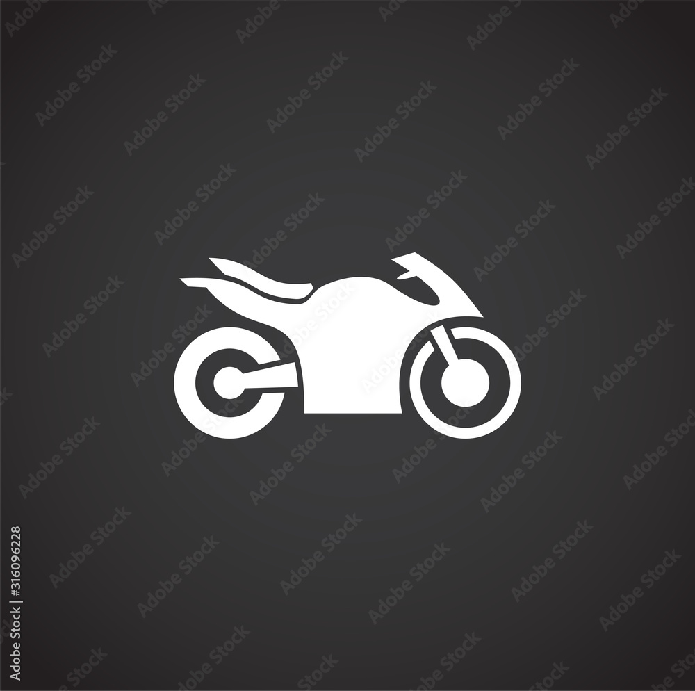 Motorcycle icon on background for graphic and web design. Creative illustration concept symbol for web or mobile app Motorcycle icon on background for graphic and web design. Creative illustration concept symbol for web or mobile app