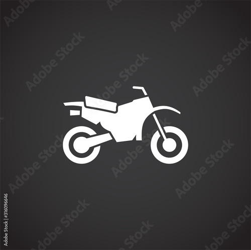 Motorcycle icon on background for graphic and web design. Creative illustration concept symbol for web or mobile app