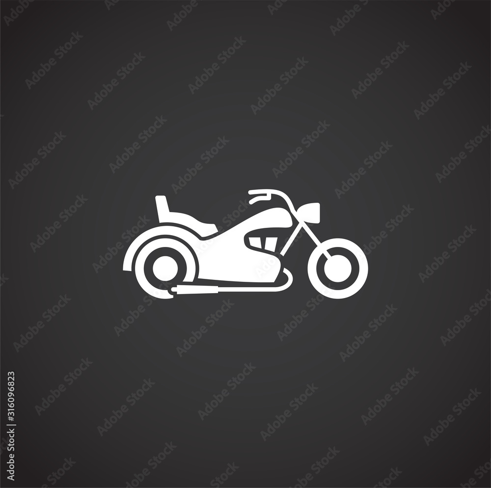 Motorcycle icon on background for graphic and web design. Creative illustration concept symbol for web or mobile app Motorcycle icon on background for graphic and web design. Creative illustration concept symbol for web or mobile app