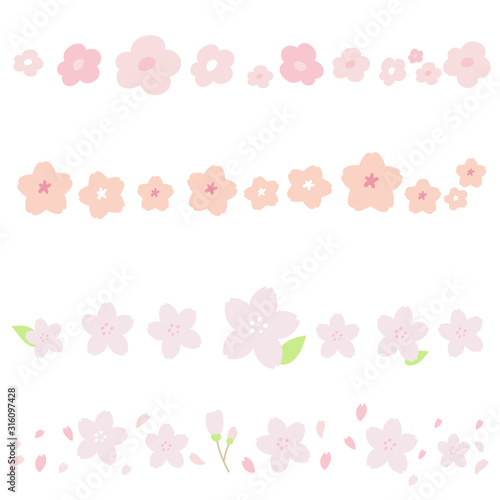 桜 ライン イラスト