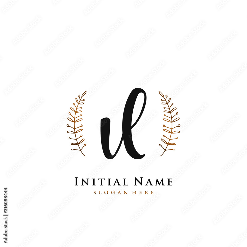 VL Initial handwriting logo vector VL Initial handwriting logo vector