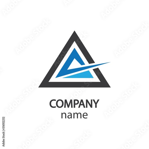 Pyramid logo vector icon