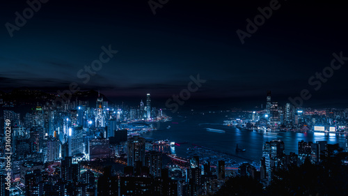 Sunset over Hong Kong Skyline 3 © Matthew