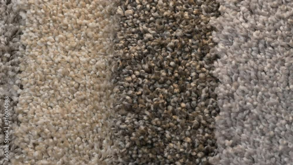 Macro close up soft beige brown gray carpet rug texture, samples Macro close up soft beige brown gray carpet rug texture, samples