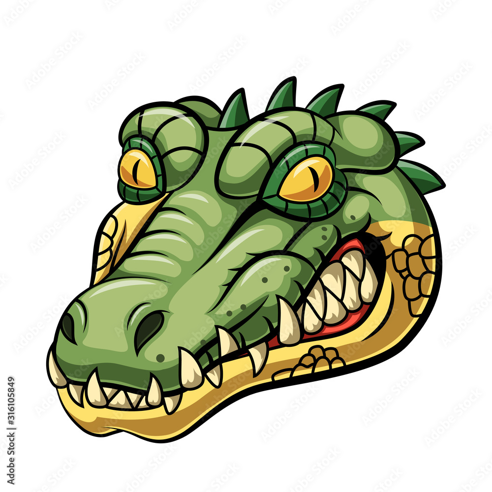 Obraz premium Angry alligator head mascot design