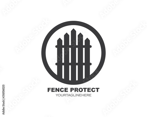 fence icon logo vector illustration design