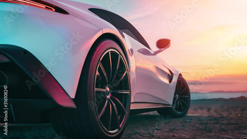 The image in back of the sports car scene.