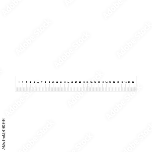 ruler isolated on white background