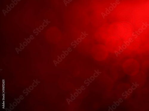 Red tone blur bokeh light.Bokeh abstract texture.