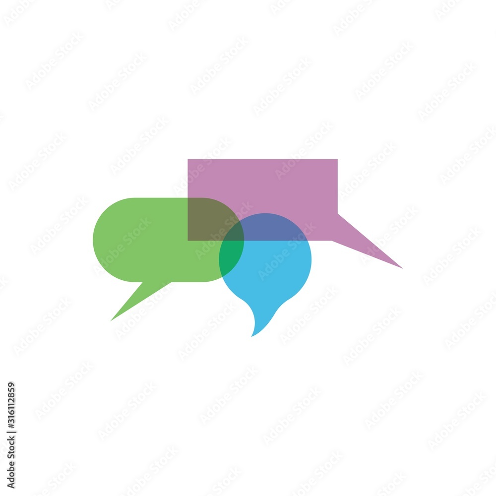 Fototapeta premium Buble chat icon Vector Illustration design Logo