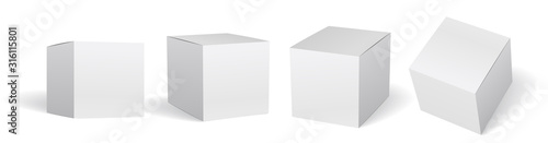 Packaging box mockup vector set 箱のモックアップ
