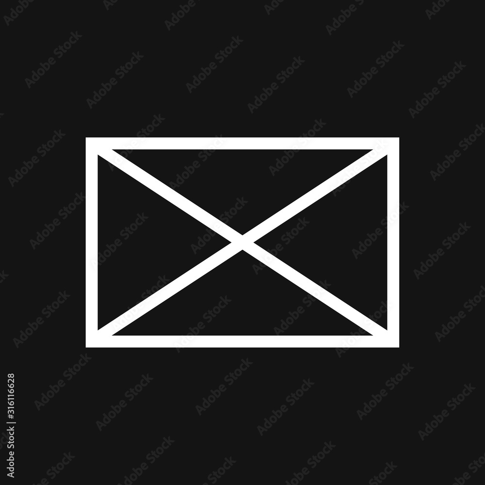 Envelope icon, vector mail envelope and letter symbol Envelope icon, vector mail envelope and letter symbol