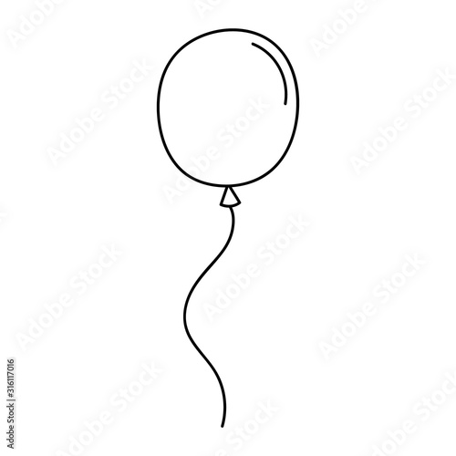 balloon icon flat design for web, cards