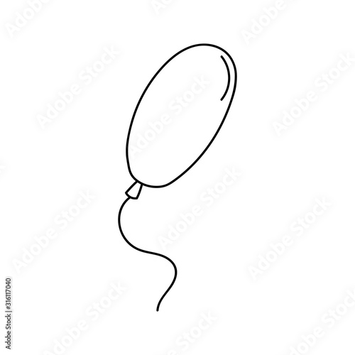 balloon icon flat design for web, cards