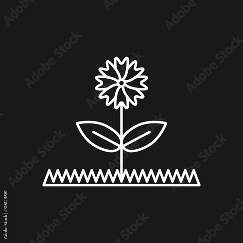 Garden icon isolated on background. Gardening symbol