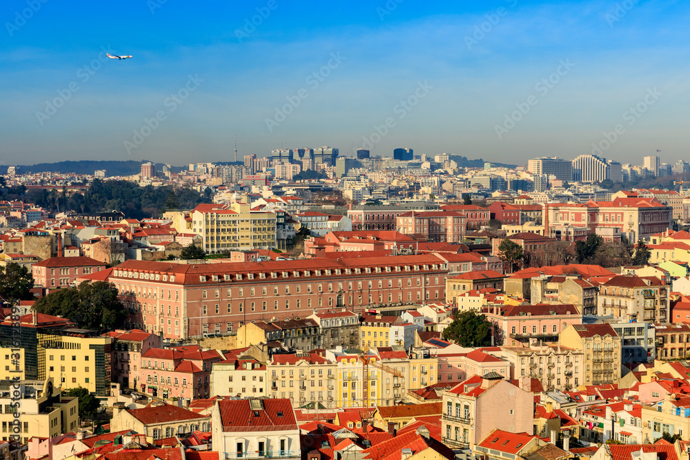 Lisbon cityscape in the morning light