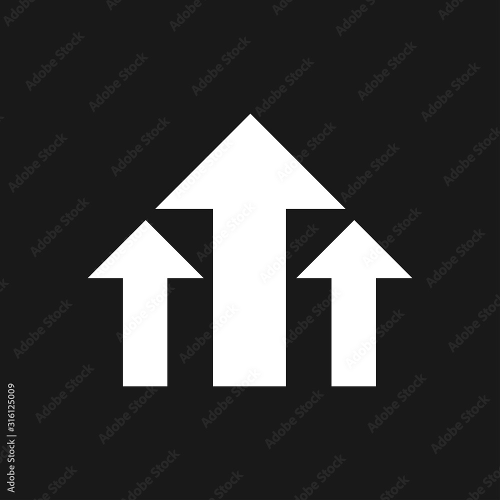 Growth icon, business infographic icon, vector growth symbol Growth icon, business infographic icon, vector growth symbol