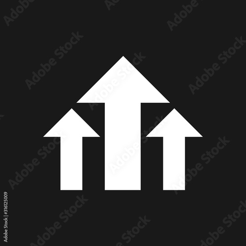 Growth icon, business infographic icon, vector growth symbol