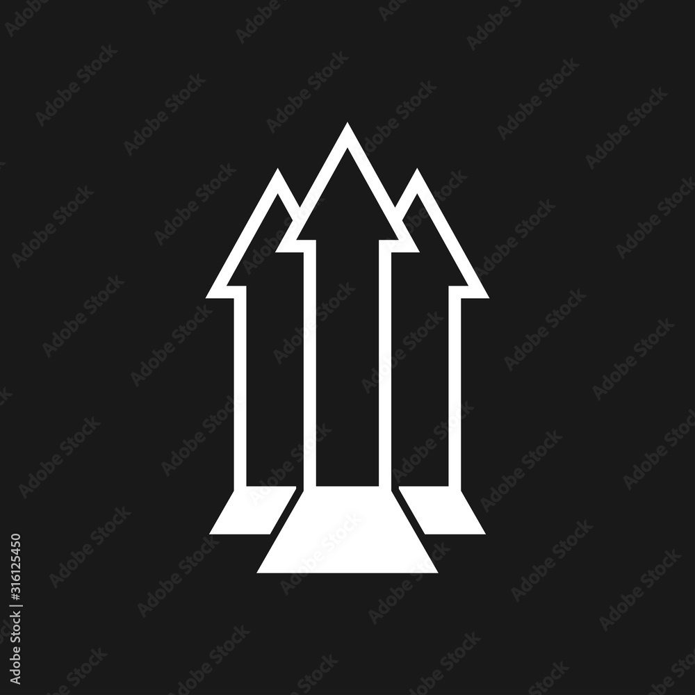 Growth icon, business infographic icon, vector growth symbol Growth icon, business infographic icon, vector growth symbol