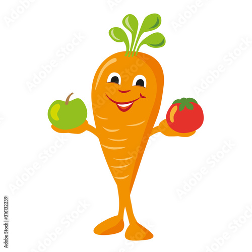 Gesunde fröhliche Karotte