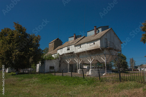 Old grain elevator in Parkhomivka, Kyiv oblast, Ukraine photo