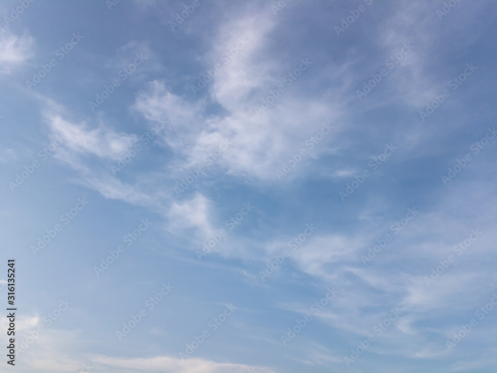 blue sky with white clouds