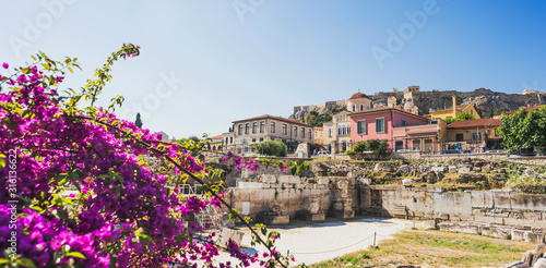 Ancient Greece, detail of ancient street, Plaka district, Athens, Greece