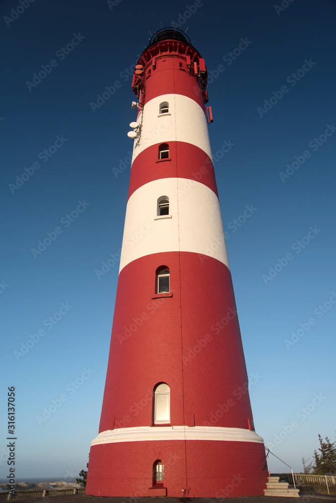 Lighthouse on the North Frisian Island Amrum in Germany