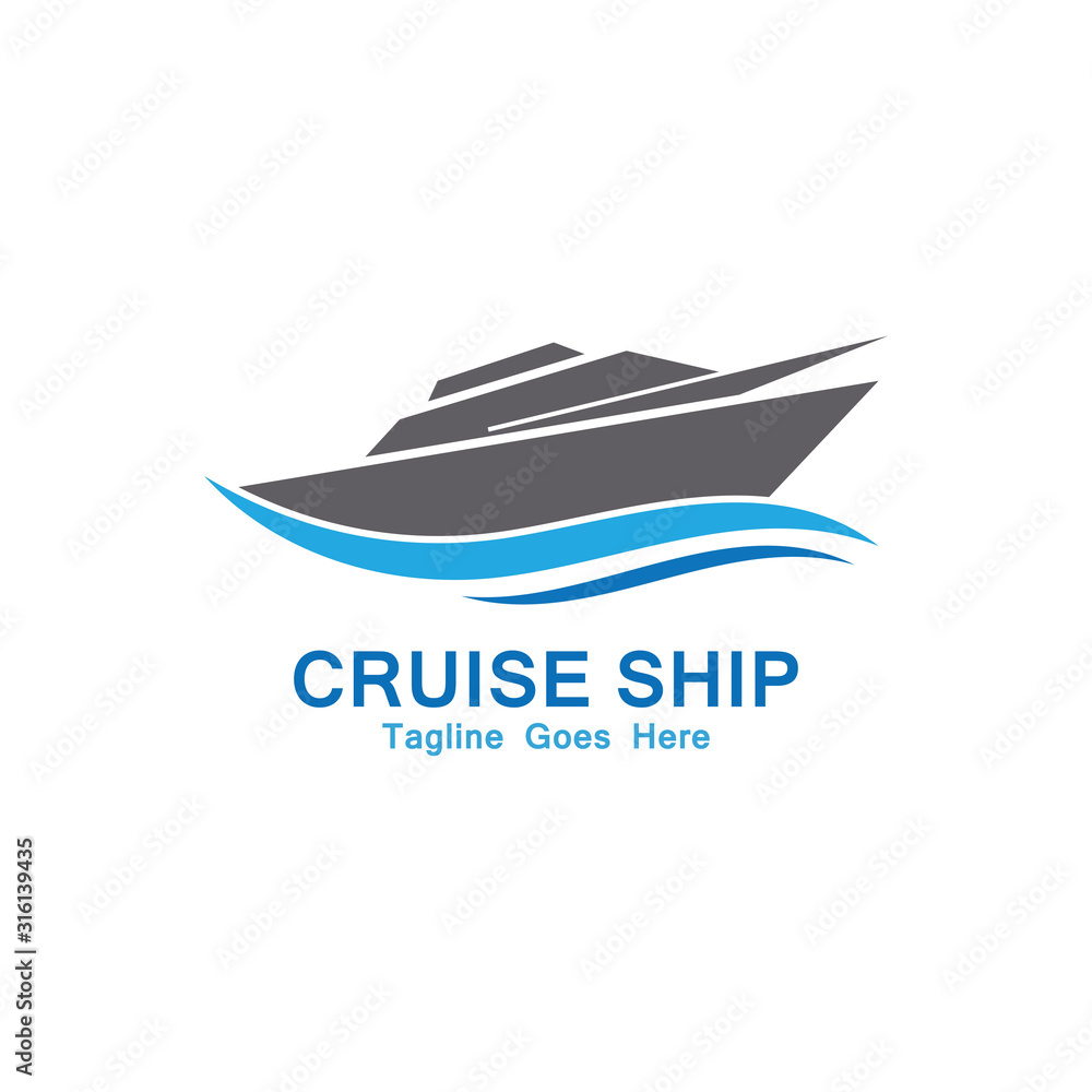 Cruise Ship Logo Simple Template vector icon design Cruise Ship Logo Simple Template vector icon design