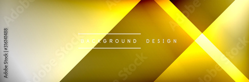 Abstract background - squares and lines composition created with lights and shadows. Technology or business digital template