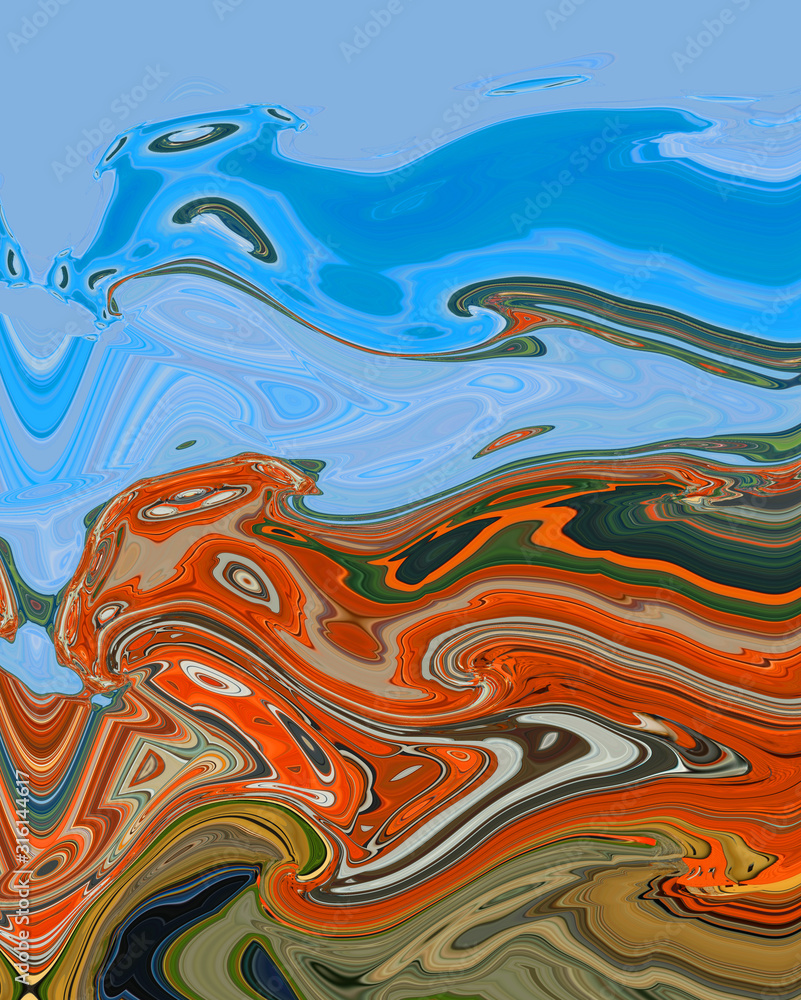 Abstract multicolored stripes on a white background. Abstract multicolored stripes on a white background.