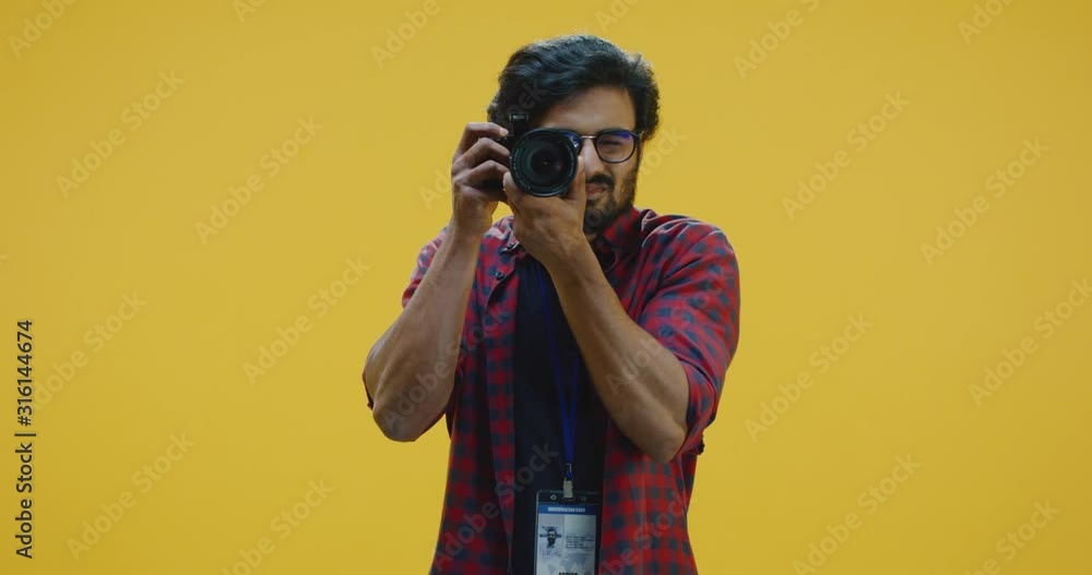 Young photographer with camera Young photographer with camera