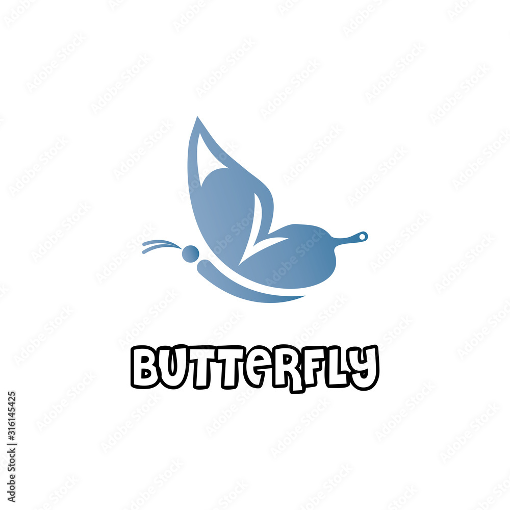 Fototapeta premium Beauty Butterfly Logo Template Vector icon design