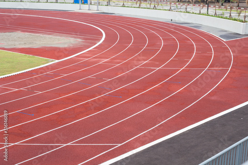 Running track for the athletes background