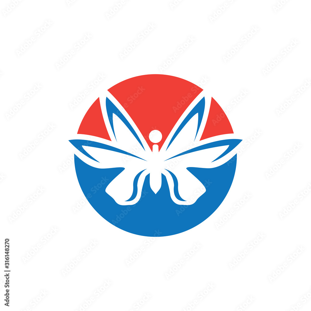Obraz premium Beauty Butterfly Logo Template Vector icon design