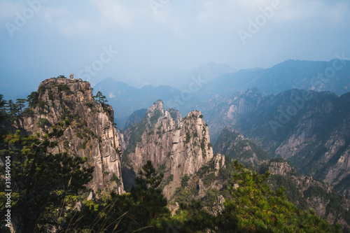 Huangshan Mountain, knows as the Yellow Mountain, famous in China and Asia, considered the most beautiful mountain under heaven © icephotography