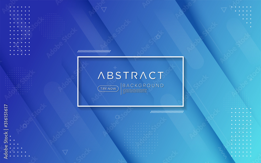 Modern gradient blue colorful background combine with abstract shape and element.