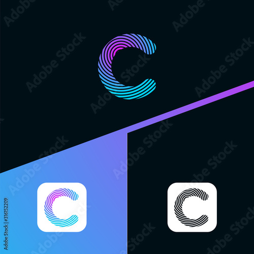 Letter C logo icon design template elements
