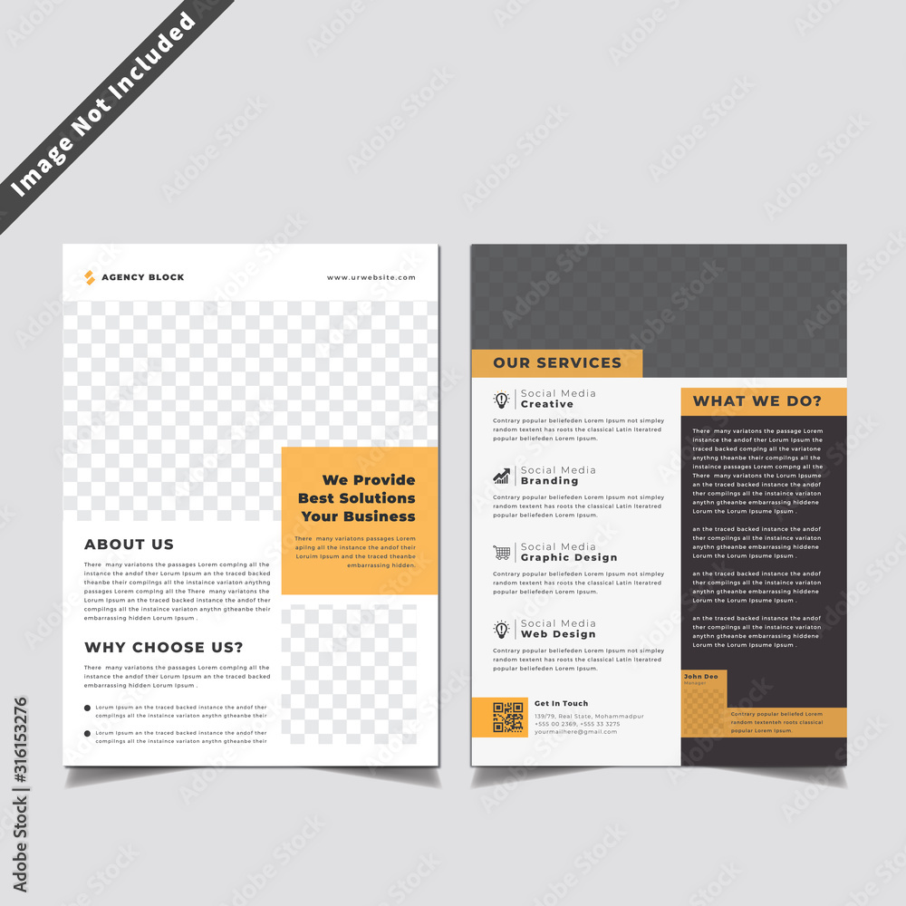 Double Side Corporate Business Flyer Design